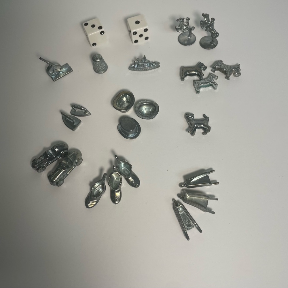 Monopoly Pieces 22 Pieces And Pair of Dice
